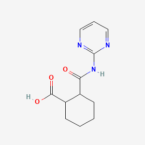 molecular formula C12H15N3O3 B1622491 2-(pyrimidin-2-ylcarbamoyl)cyclohexane-1-carboxylic Acid CAS No. 392703-94-5