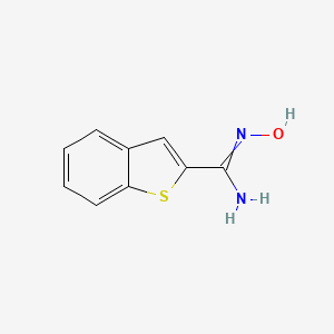 molecular formula C9H8N2OS B1622493 Benzo[b]thiophene-2-carboximidamide, N-hydroxy- CAS No. 337470-45-8