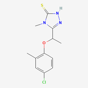 molecular formula C12H14ClN3OS B1622529 5-[1-(4-氯-2-甲基苯氧基)乙基]-4-甲基-4H-1,2,4-三唑-3-硫醇 CAS No. 588673-53-4