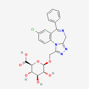 molecular formula C23H21ClN4O7 B1622581 alpha-Hydroxyalprazolam glucuronide CAS No. 144964-58-9