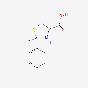 B1622607 2-Methyl-2-phenyl-4-thiazolidine carboxylic acid CAS No. 308122-35-2