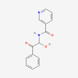 N-(1-Hydroxy-2-oxo-2-phenylethyl)-3-pyridinecarboxamide