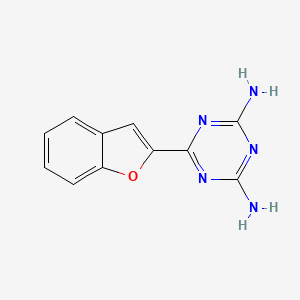molecular formula C11H9N5O B1622659 s-Triazine, 2-(benzofuran-2-yl)-4,6-diamino- CAS No. 73941-06-7