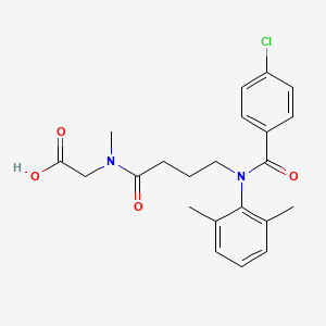 Glycine, N-(4-((4-chlorobenzoyl)(2,6-dimethylphenyl)amino)-1-oxobutyl)-N-methyl-