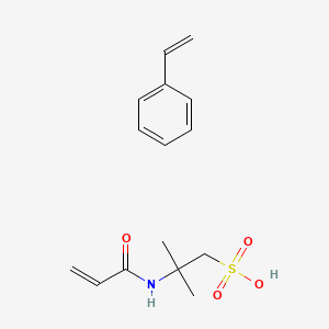 molecular formula C15H21NO4S B1622671 1-Propanesulfonic acid, 2-methyl-2-((1-oxo-2-propenyl)amino)-, polymer with ethenylbenzene CAS No. 51121-85-8