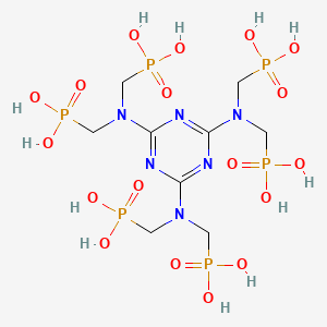 molecular formula C9H24N6O18P6 B1622674 Phosphonic acid, (1,3,5-triazine-2,4,6-triyltris(nitrilobis(methylene)))hexakis- CAS No. 71519-98-7