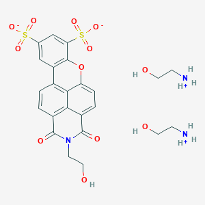 1H-Xantheno(2,1,9-def)isoquinolinedisulfonic acid, 2,3-dihydro-2-(2-hydroxyethyl)-1,3-dioxo-, compd. with 2-aminoethanol (1:2)