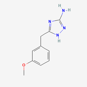 molecular formula C10H12N4O B1622696 5-[(3-methoxyphenyl)methyl]-1H-1,2,4-triazol-3-amine CAS No. 502685-73-6