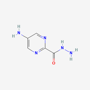 molecular formula C5H7N5O B1622699 5-Aminopyrimidine-2-carbohydrazide CAS No. 87362-16-1