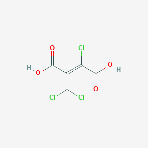 molecular formula C5H3Cl3O4 B162271 (E)-2-氯-3-(二氯甲基)-2-丁二酸 CAS No. 126572-80-3