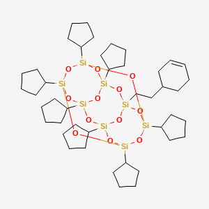 1-(2-Cyclohex-3-en-1-ylethyl)-3,5,7,9,11,13,15-heptacyclopentyl-2,4,6,8,10,12,14,16,17,18,19,20-dodecaoxa-1,3,5,7,9,11,13,15-octasilapentacyclo[9.5.1.13,9.15,15.17,13]icosane