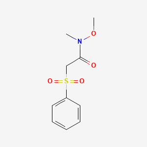 molecular formula C10H13NO4S B1622719 2-(benzenesulfonyl)-N-methoxy-N-methylacetamide CAS No. 258874-02-1