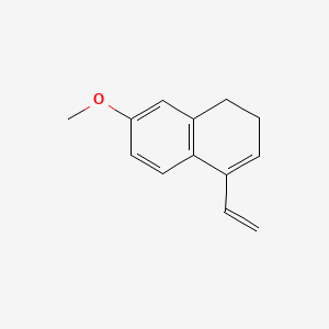 molecular formula C13H14O B1622735 Naphthalene, 4-ethenyl-1,2-dihydro-7-methoxy- CAS No. 2811-50-9
