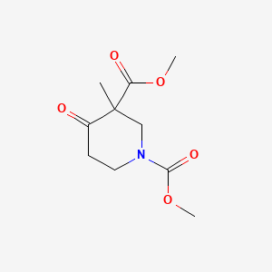 molecular formula C10H15NO5 B1622740 Dimethyl 3-methyl-4-oxopiperidine-1,3-dicarboxylate CAS No. 31633-71-3