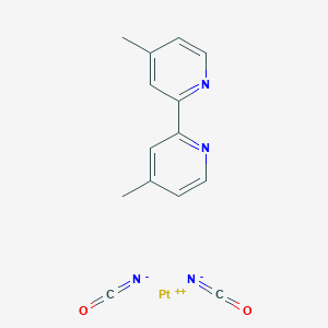 molecular formula C14H12N4O2Pt B162277 (4,4'-dimethyl-2,2'-bipyridyl-N,N')bis(isocyanto)platinum(II) CAS No. 135568-20-6