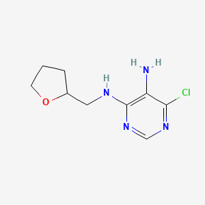 molecular formula C9H13ClN4O B1622773 6-氯-4-N-(氧杂环己烷-2-基甲基)嘧啶-4,5-二胺 CAS No. 24616-95-3