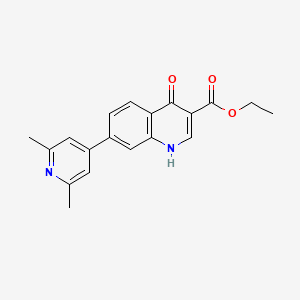 molecular formula C19H18N2O3 B1622792 Ethyl 7-(2,6-dimethyl-4-pyridyl)-1,4-dihydro-4-oxoquinoline-3-carboxylate CAS No. 40034-49-9