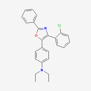 molecular formula C25H23ClN2O B1622804 4-(4-(2-Chlorophenyl)-2-phenyloxazol-5-yl)-N,N-diethylaniline CAS No. 55766-52-4