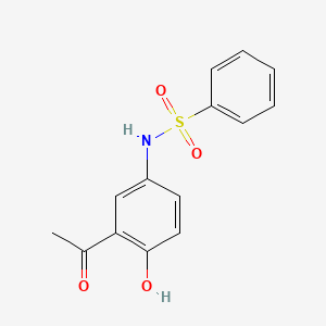 molecular formula C14H13NO4S B1622827 N-(3-Acetyl-4-hydroxyphenyl)benzenesulphonamide CAS No. 94094-58-3
