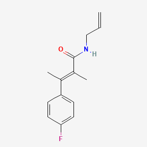 molecular formula C14H16FNO B1622833 2-Butenamide, 3-(4-fluorophenyl)-2-methyl-N-2-propenyl-, (E)- CAS No. 60548-33-6