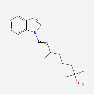 molecular formula C18H25NO B1622834 7-Octen-2-ol, 8-(1H-indol-1-yl)-2,6-dimethyl- CAS No. 68527-79-7