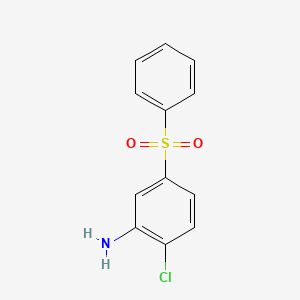 molecular formula C12H10ClNO2S B1622854 2-Chloro-5-(phenylsulphonyl)aniline CAS No. 85508-35-6