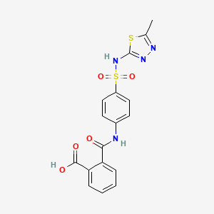 molecular formula C17H14N4O5S2 B1622888 Phthalylsulfamethizole CAS No. 485-24-5