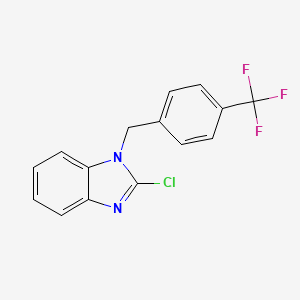 molecular formula C15H10ClF3N2 B1622900 2-Chloro-1-(4-trifluoromethyl-benzyl)-1H-benzoimidazole CAS No. 388574-65-0