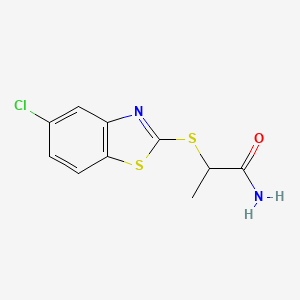molecular formula C10H9ClN2OS2 B1622903 2-(5-Chlorobenzo[D]thiazol-2-ylthio)propanamide CAS No. 74537-45-4