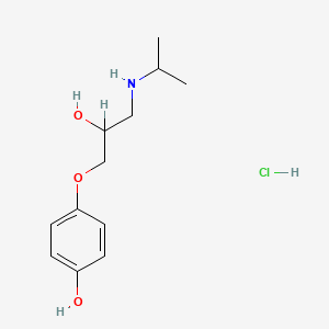molecular formula C12H20ClNO3 B1622908 4-[2-Hydroxy-3-[(1-methylethyl)amino]propoxy]phenol hydrochloride CAS No. 2829-84-7