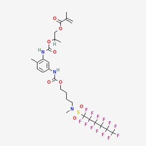 B1622917 2-((((2-Methyl-5-(((4-(methyl((tridecafluorohexyl)sulphonyl)amino)butoxy)carbonyl)amino)phenyl)amino)carbonyl)oxy)propyl methacrylate CAS No. 70900-36-6