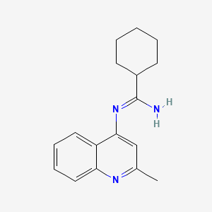 B1622918 N-(Cyclohexylcarbonimidoyl)-2-methylquinolin-4-amine CAS No. 71079-18-0