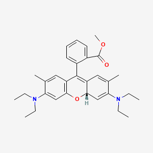 B1622932 Xanthylium, 3,6-bis(ethylamino)-9-(2-(methoxycarbonyl)phenyl)-2,7-dimethyl-, molybdatetungstatephosphate CAS No. 85959-61-1