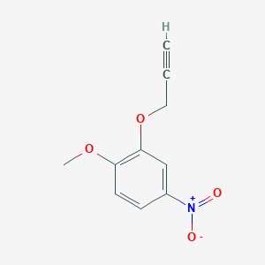 molecular formula C10H9NO4 B1622946 苯，1-甲氧基-4-硝基-2-(2-炔丙氧基)- CAS No. 89228-66-0