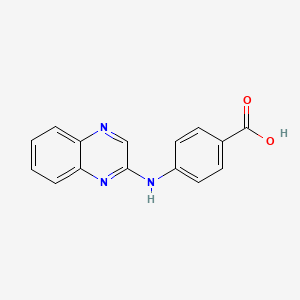 molecular formula C15H11N3O2 B1622950 4-(喹喔啉-2-氨基)苯甲酸 CAS No. 100962-02-5