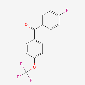 molecular formula C14H8F4O2 B1622957 4'-Fluoro-4-trifluoromethoxybenzophenone CAS No. 87996-56-3