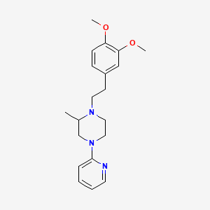 Piperazine, 1-(2-(3,4-dimethoxyphenyl)ethyl)-2-methyl-4-(2-pyridinyl)-