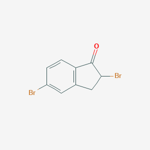 molecular formula C9H6Br2O B162297 2,5-二溴-2,3-二氢-1H-茚-1-酮 CAS No. 127425-72-3