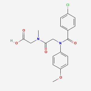Glycine, N-(N-(4-chlorobenzoyl)-N-(4-methoxyphenyl)glycyl)-N-methyl-