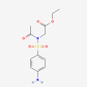 Glycine, N-acetyl-N-((4-aminophenyl)sulfonyl)-, ethyl ester