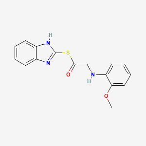 Ethanethioic acid, ((2-methoxyphenyl)amino)-, S-1H-benzimidazol-2-yl ester