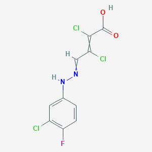 molecular formula C10H6Cl3FN2O2 B1622998 2,3-二氯-4-[(3-氯-4-氟苯基)肼基亚基利登]丁-2-烯酸 CAS No. 219929-44-9