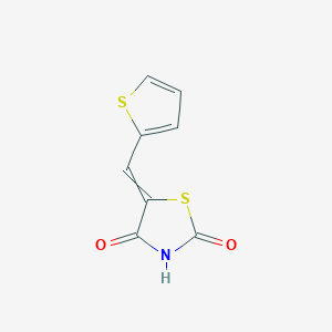 molecular formula C8H5NO2S2 B1623035 2,4-Thiazolidinedione, 5-(2-thienylmethylene)-, (Z)- CAS No. 139336-31-5