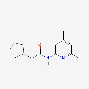 2-cyclopentyl-N-(4,6-dimethylpyridin-2-yl)acetamide