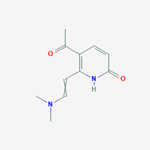 molecular formula C11H14N2O2 B1623068 2(1H)-吡啶酮，5-乙酰基-6-[2-(二甲氨基)乙烯基]- CAS No. 88877-00-3