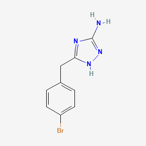molecular formula C9H9BrN4 B1623091 5-[(4-bromophenyl)methyl]-1H-1,2,4-triazol-3-amine CAS No. 502685-91-8