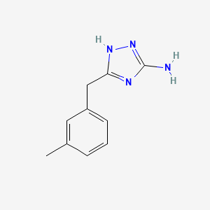 molecular formula C10H12N4 B1623095 5-[(3-methylphenyl)methyl]-1H-1,2,4-triazol-3-amine CAS No. 502685-82-7