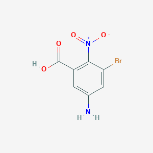 molecular formula C7H5BrN2O4 B1623100 5-Amino-3-bromo-2-nitrobenzoic acid CAS No. 60912-51-8