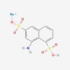 molecular formula C10H8NNaO6S2 B1623103 Sodium hydrogen 8-aminonaphthalene-1,6-disulphonate CAS No. 74543-22-9