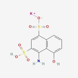 molecular formula C10H8KNO7S2 B1623104 1,3-Naphthalenedisulfonic acid, 4-amino-5-hydroxy-, monopotassium salt CAS No. 57248-90-5